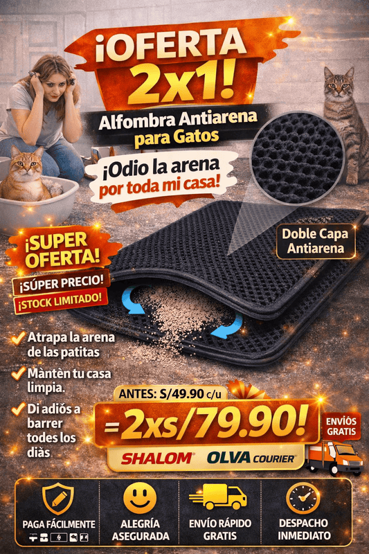 ALFOMBRA ANTIARENA PARA GATOS